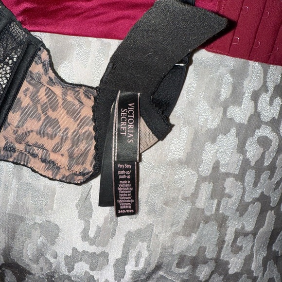 Victoria's Secret push up bras Black, Red, and Leopard Print - Picture 3 of 5